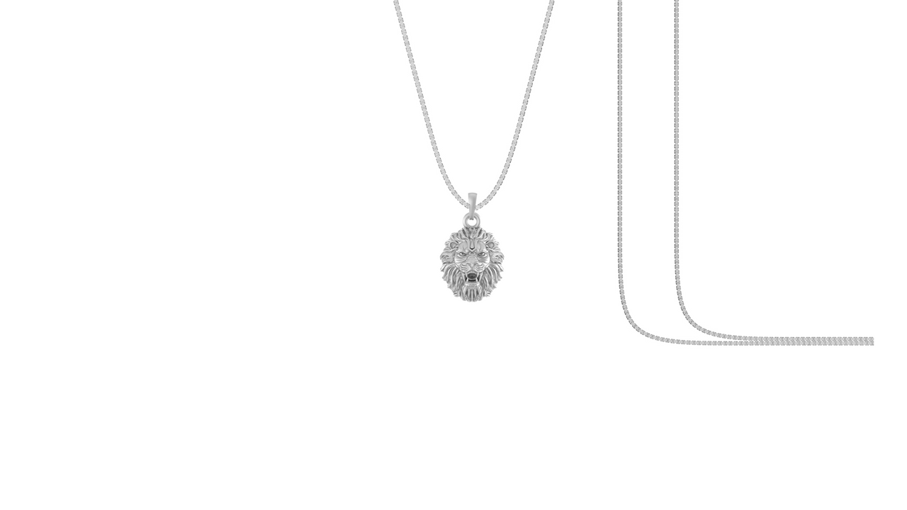 Akshat Sapphire Sterling Silver (92.5% purity) God Vishnu Narsimha Chain Pendant (Pendant with Box Chain) for Men & Women Pure Silver Lord Vishnu narsimha Chain Locket for Good Health & Wealth Akshat Sapphire