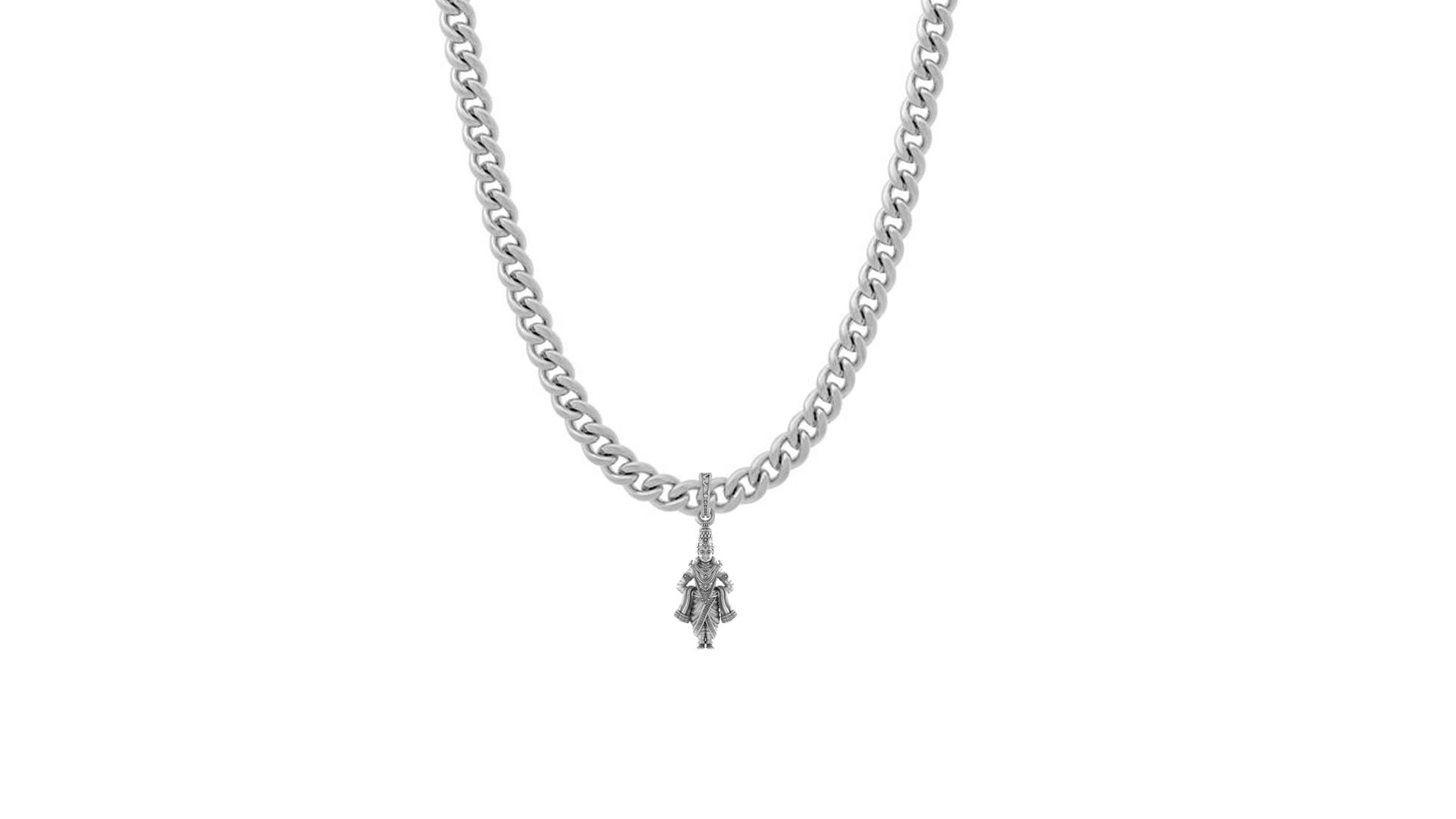 Akshat Sapphire Sterling Silver 92.5 purity God Vitthal Chain Penda