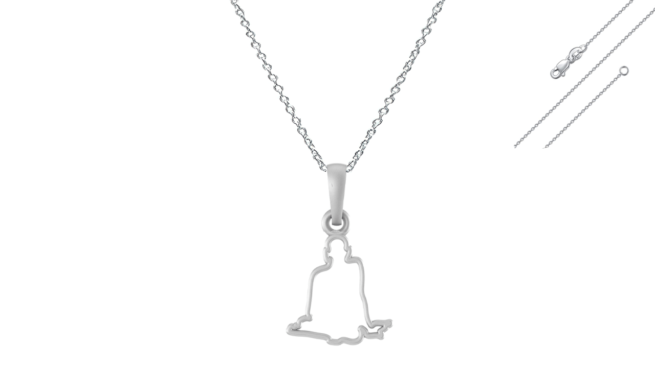 Akshat Sapphire Sterling Silver (92.5% purity) Stylish and Fashionable Fish  Chain Pendant (Pendant with Figaro Chain-22 inches) for Men & Women Pure