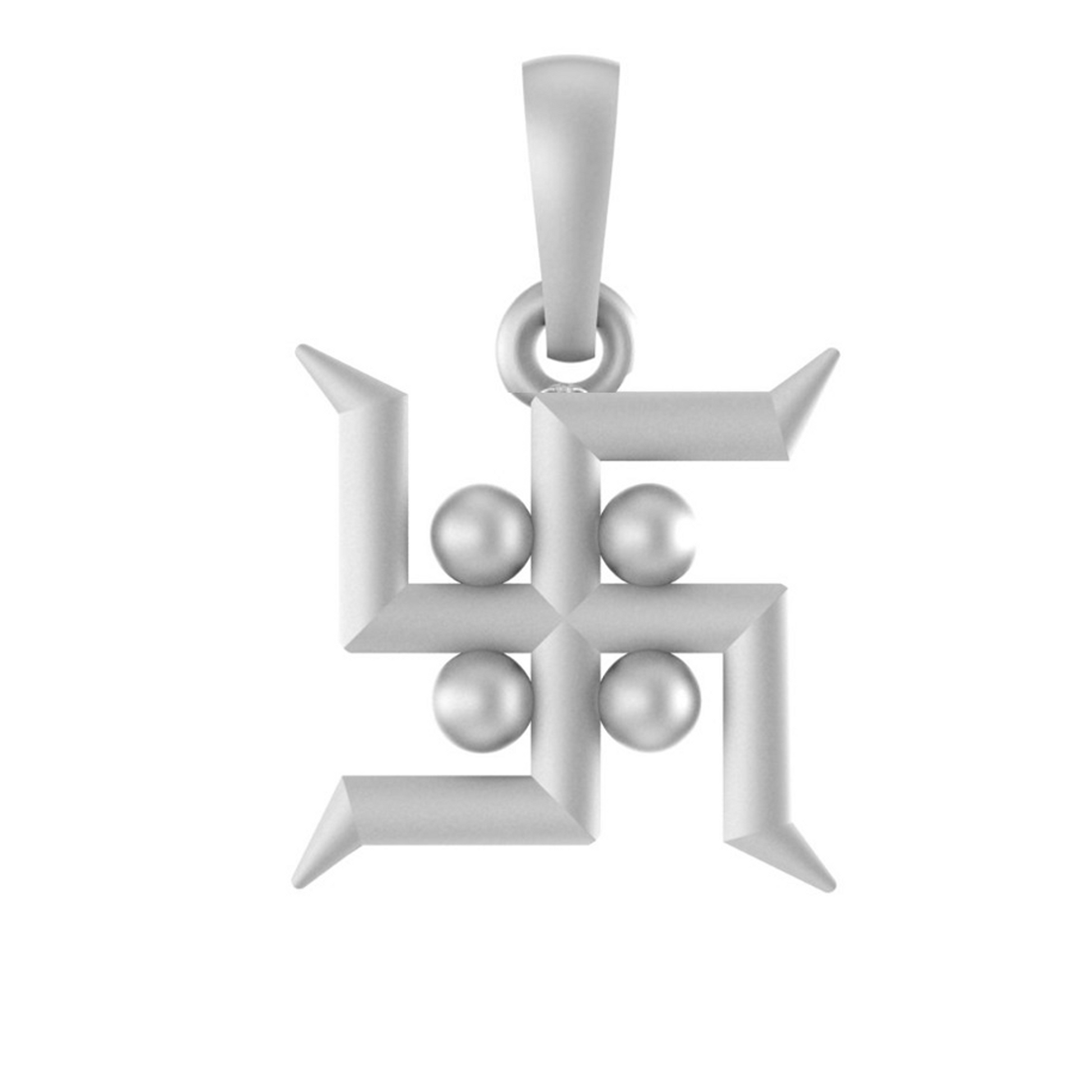 Swastik pendant hot sale silver