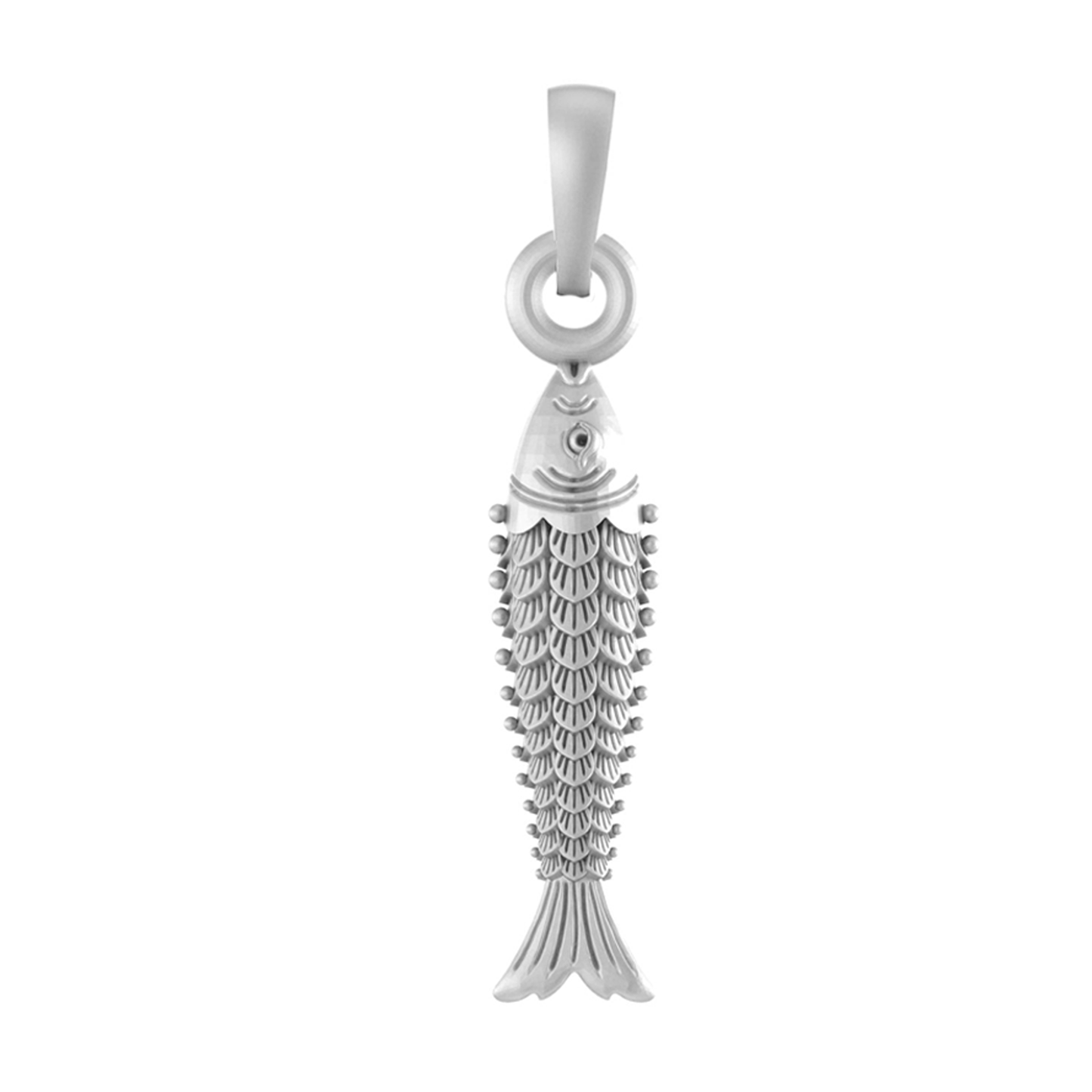 Akshat Sapphire Sterling Silver (92.5% purity) Stylish and Fashionable Fish Pendant for Men & Women Pure Silver Fish Locket for Happiness and joy Akshat Sapphire