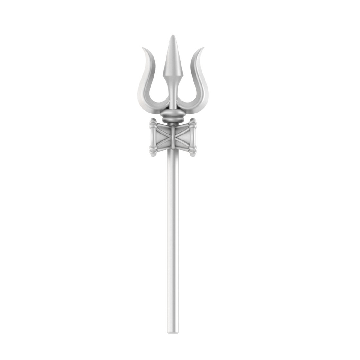 Akshat Sapphire Sterling Silver (92.5% purity) Trishul, Pure Silver shiva Trishul for worship Akshat Sapphire