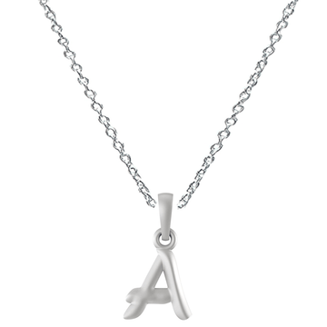 Akshat Sapphire Sterling Silver (92.5% purity) precious Name alphabet chain pendant (Pendnat with Anchor/Cable chain- 22 Inches) pure silver designer alphabet chain locket Akshat Sapphire