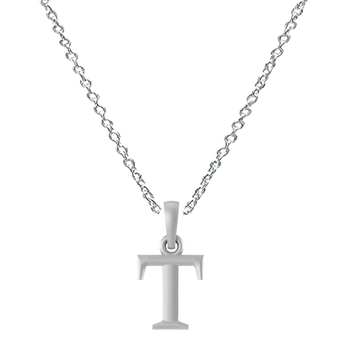 Akshat Sapphire Sterling Silver (92.5% purity) precious Name alphabet chain pendant (Pendnat with Anchor/Cable chain- 22 Inches) pure silver designer alphabet chain locket Akshat Sapphire