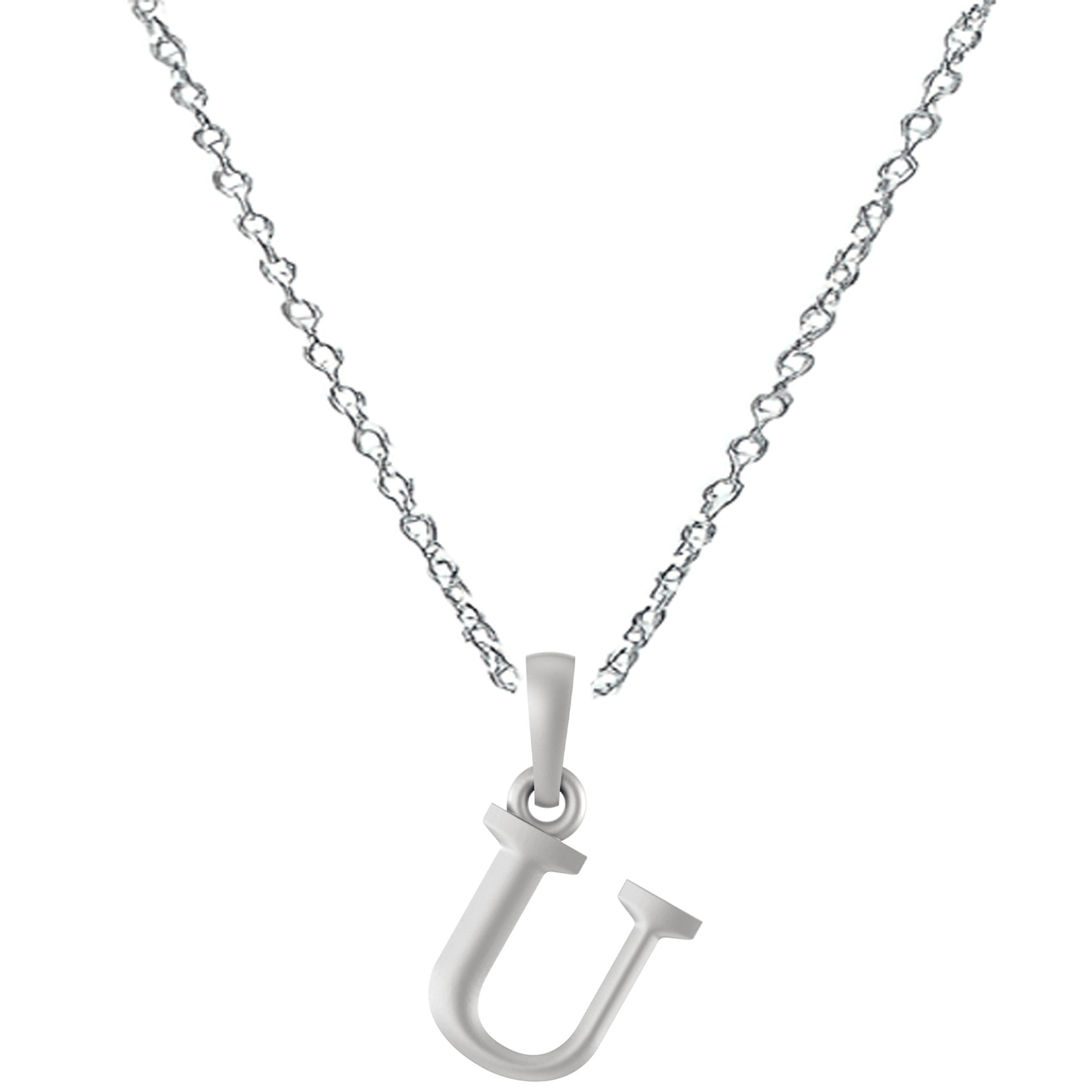 Akshat Sapphire Sterling Silver (92.5% purity) precious Name alphabet chain pendant (Pendnat with Anchor/Cable chain- 22 Inches) pure silver designer alphabet chain locket Akshat Sapphire