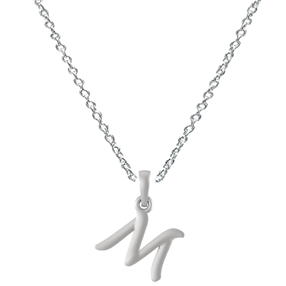 Akshat Sapphire Sterling Silver (92.5% purity) precious Name alphabet chain pendant (Pendnat with Anchor/Cable chain- 22 Inches) pure silver designer alphabet chain locket Akshat Sapphire