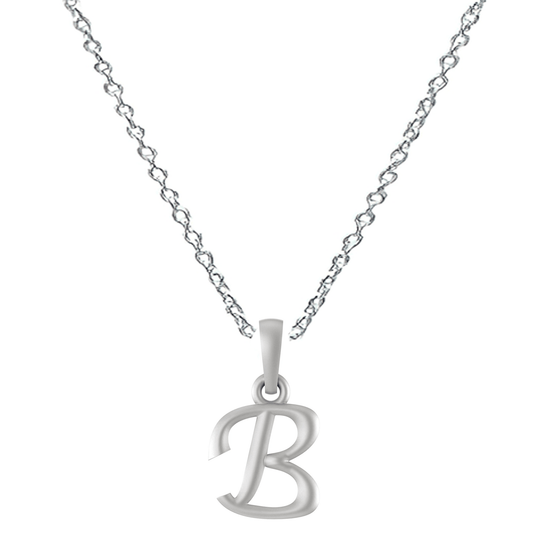 Akshat Sapphire Sterling Silver (92.5% purity) precious Name alphabet chain pendant (Pendnat with Anchor/Cable chain- 22 Inches) pure silver designer alphabet chain locket Akshat Sapphire