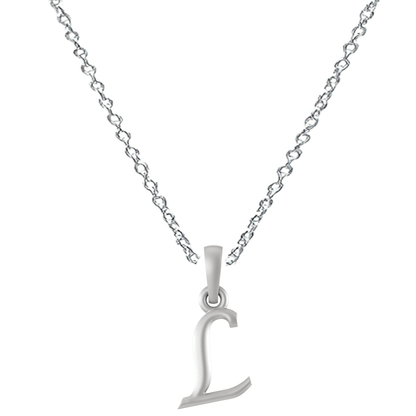 Akshat Sapphire Sterling Silver (92.5% purity) precious Name alphabet chain pendant (Pendnat with Anchor/Cable chain- 22 Inches) pure silver designer alphabet chain locket Akshat Sapphire