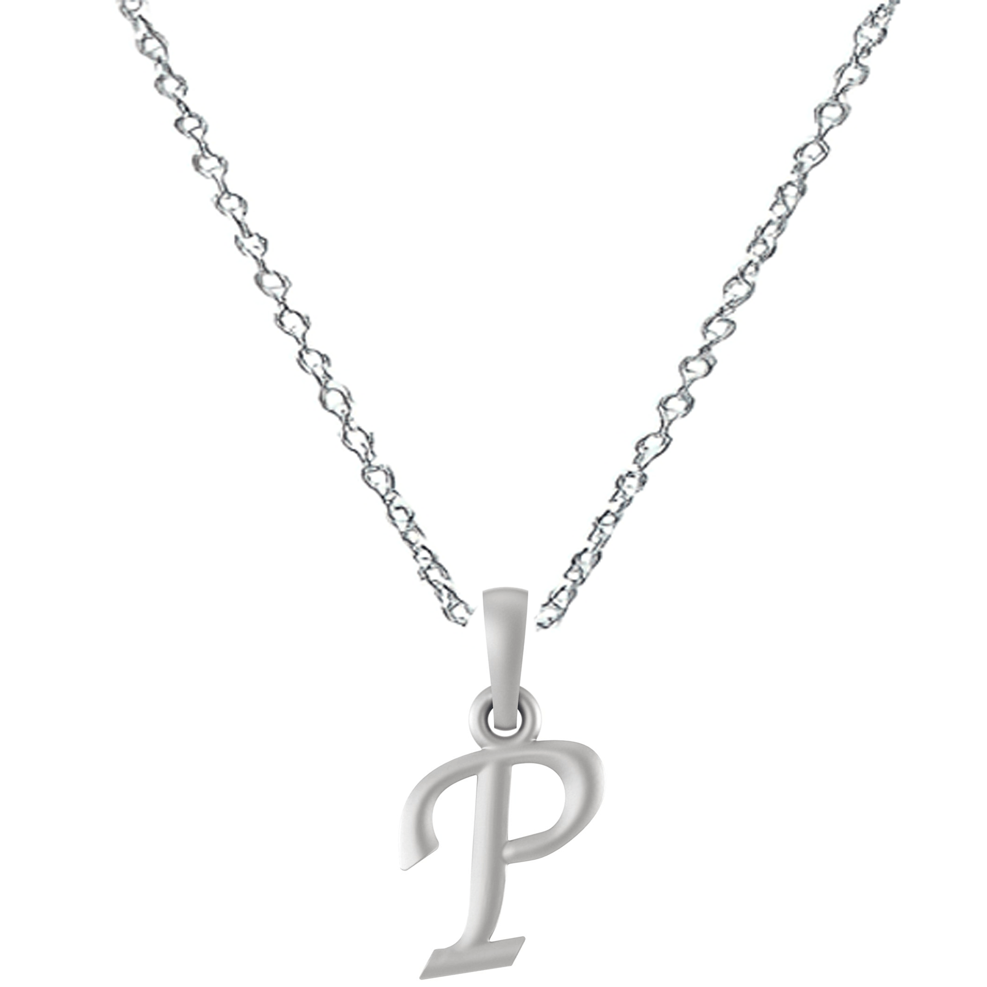 Akshat Sapphire Sterling Silver (92.5% purity) precious Name alphabet chain pendant (Pendnat with Anchor/Cable chain- 22 Inches) pure silver designer alphabet chain locket Akshat Sapphire