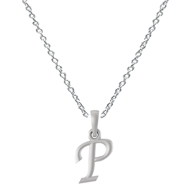 Akshat Sapphire Sterling Silver (92.5% purity) precious Name alphabet chain pendant (Pendnat with Anchor/Cable chain- 22 Inches) pure silver designer alphabet chain locket Akshat Sapphire