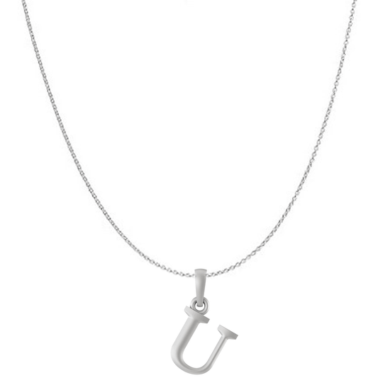 Akshat Sapphire Sterling Silver (92.5% purity) precious Name alphabet chain pendant (Pendnat with Anchor/Cable chain) pure silver designer alphabet chain locket Akshat Sapphire