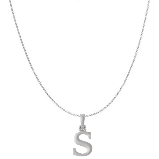 Akshat Sapphire Sterling Silver (92.5% purity) precious Name alphabet chain pendant (Pendnat with Anchor/Cable chain) pure silver designer alphabet chain locket Akshat Sapphire