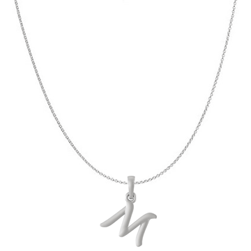 Akshat Sapphire Sterling Silver (92.5% purity) precious Name alphabet chain pendant (Pendnat with Anchor/Cable chain) pure silver designer alphabet chain locket Akshat Sapphire