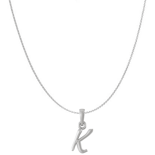 Akshat Sapphire Sterling Silver (92.5% purity) precious Name alphabet chain pendant (Pendnat with Anchor/Cable chain) pure silver designer alphabet chain locket Akshat Sapphire