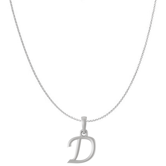 Akshat Sapphire Sterling Silver (92.5% purity) precious Name alphabet chain pendant (Pendnat with Anchor/Cable chain) pure silver designer alphabet chain locket Akshat Sapphire