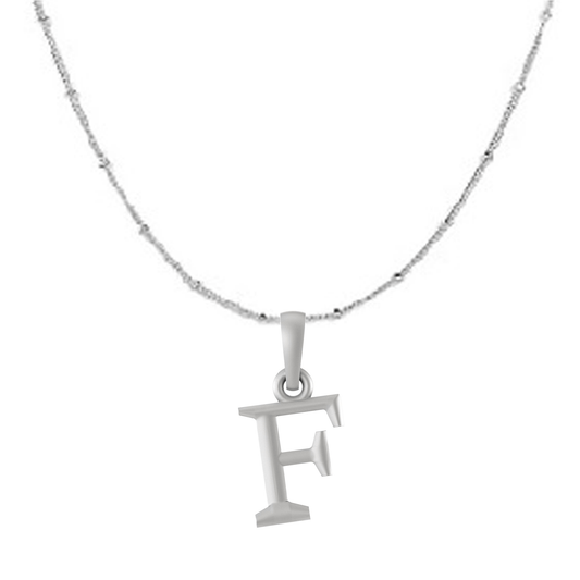 Akshat Sapphire Sterling Silver (92.5% purity) precious Name alphabet chain pendant (Pendnat with Ball  chain) pure silver designer alphabet chain locket Akshat Sapphire