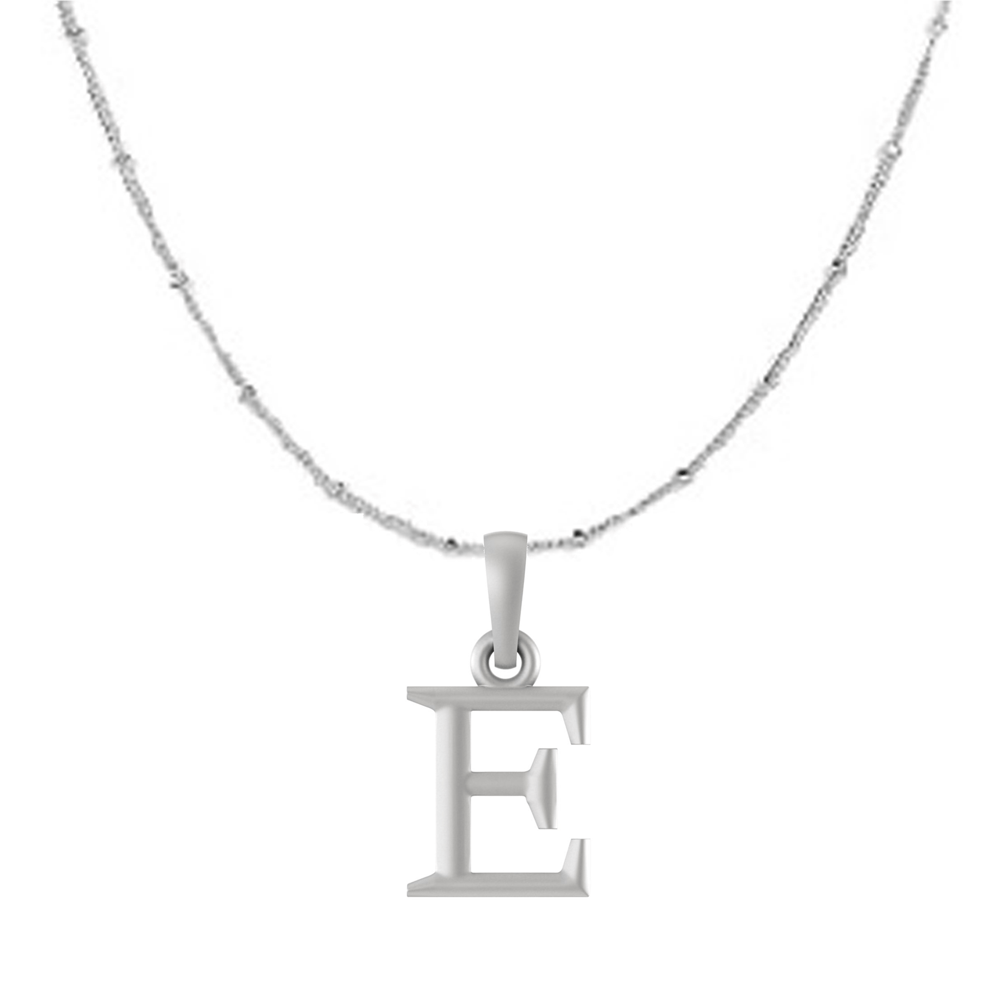 Akshat Sapphire Sterling Silver (92.5% purity) precious Name alphabet chain pendant (Pendnat with Ball  chain) pure silver designer alphabet chain locket Akshat Sapphire