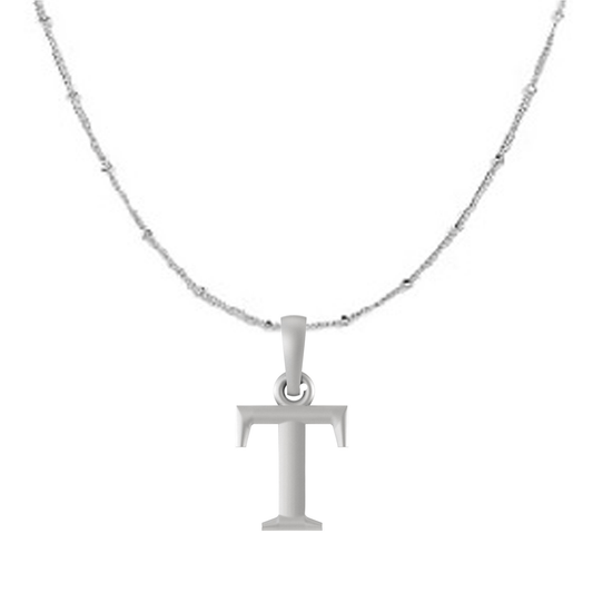 Akshat Sapphire Sterling Silver (92.5% purity) precious Name alphabet chain pendant (Pendnat with Ball  chain) pure silver designer alphabet chain locket Akshat Sapphire