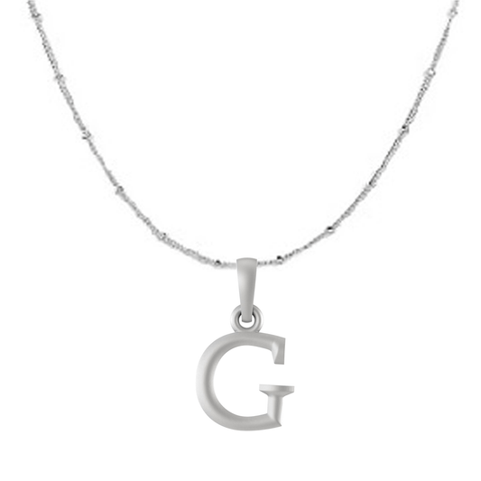 Akshat Sapphire Sterling Silver (92.5% purity) precious Name alphabet chain pendant (Pendnat with Ball  chain) pure silver designer alphabet chain locket Akshat Sapphire