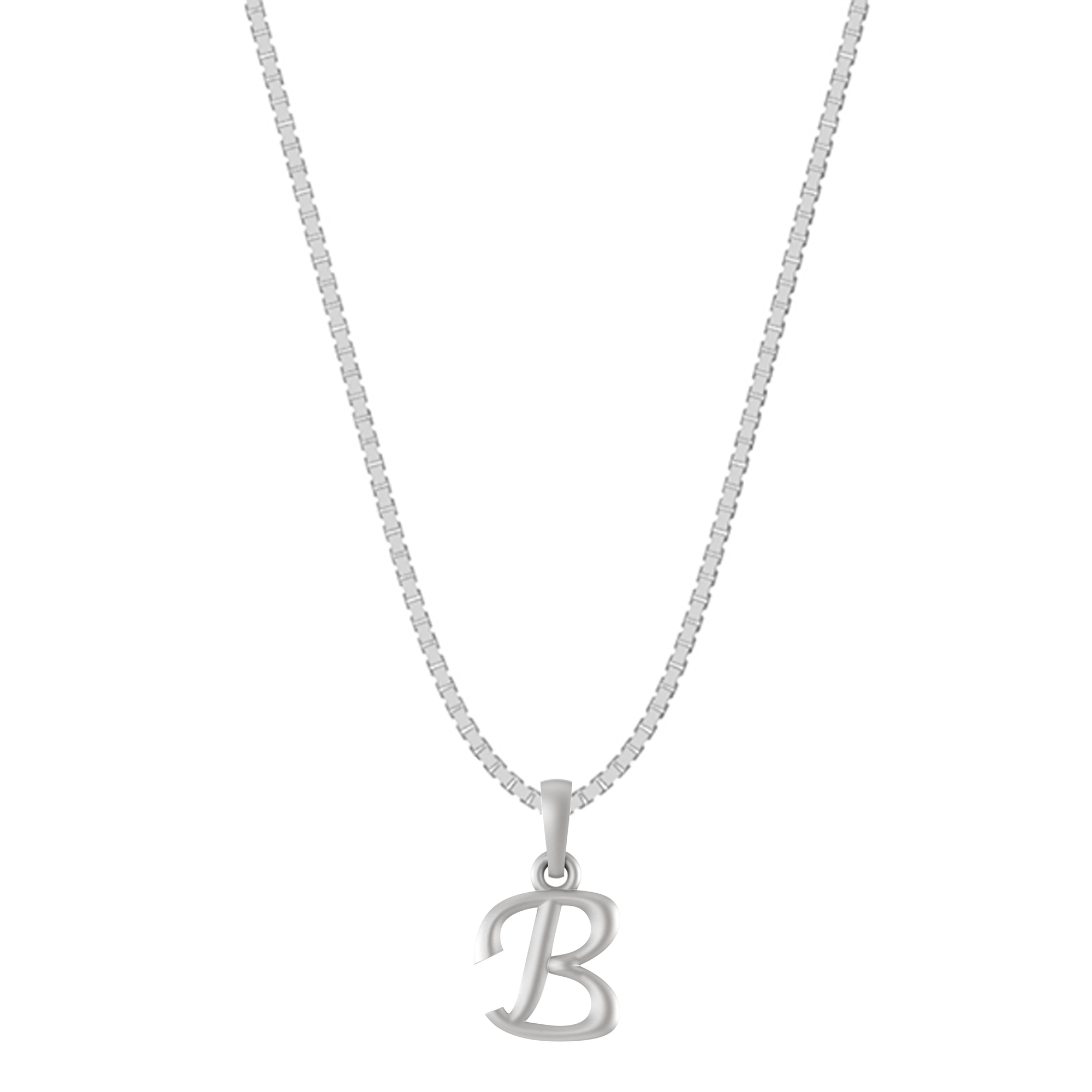 Akshat Sapphire Sterling Silver (92.5% purity) precious Name alphabet chain pendant (Pendnat with Box chain) pure silver designer alphabet chain locket Akshat Sapphire