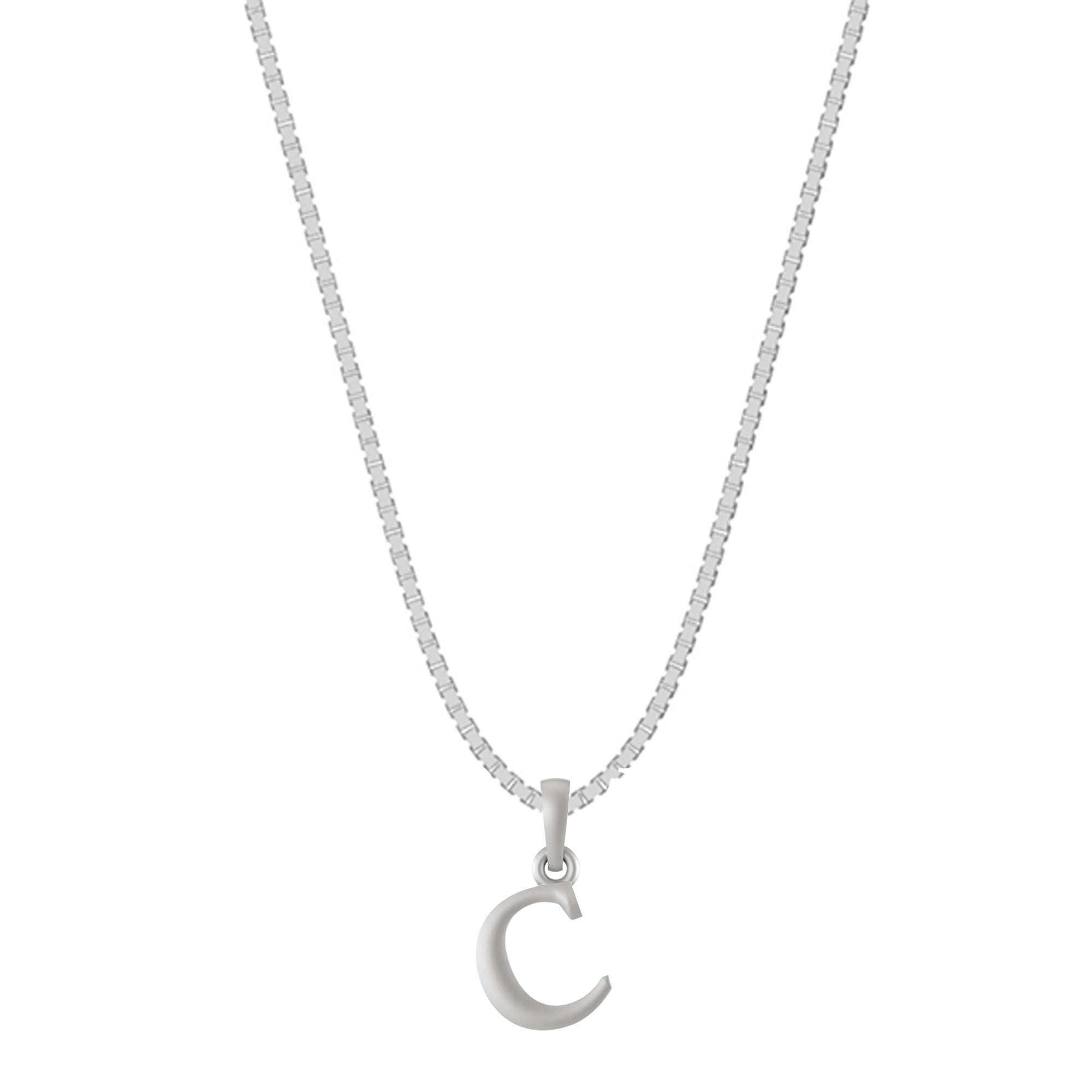 Akshat Sapphire Sterling Silver (92.5% purity) precious Name alphabet chain pendant (Pendnat with Box chain) pure silver designer alphabet chain locket Akshat Sapphire