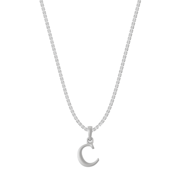 Akshat Sapphire Sterling Silver (92.5% purity) precious Name alphabet chain pendant (Pendnat with Box chain) pure silver designer alphabet chain locket Akshat Sapphire