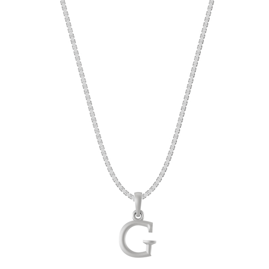 Akshat Sapphire Sterling Silver (92.5% purity) precious Name alphabet chain pendant (Pendnat with Box chain) pure silver designer alphabet chain locket Akshat Sapphire