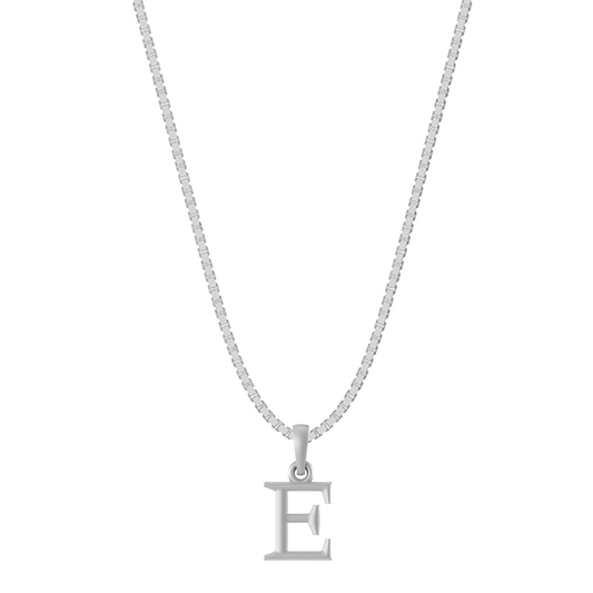 Akshat Sapphire Sterling Silver (92.5% purity) precious Name alphabet chain pendant (Pendnat with Box chain) pure silver designer alphabet chain locket Akshat Sapphire