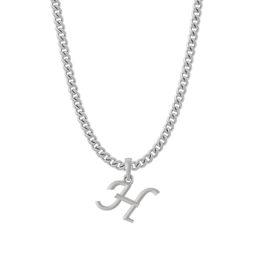 Akshat Sapphire Sterling Silver (92.5% purity) precious Name alphabet chain pendant (Pendnat with Curb chain- 22 Inches) pure silver designer alphabet chain locket Akshat Sapphire