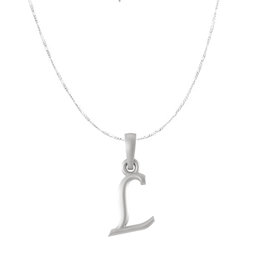 Akshat Sapphire Sterling Silver (92.5% purity) precious Name alphabet chain pendant (Pendnat with Figaro chain) pure silver designer alphabet chain locket Akshat Sapphire