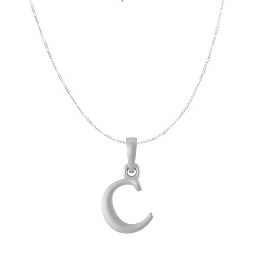 Akshat Sapphire Sterling Silver (92.5% purity) precious Name alphabet chain pendant (Pendnat with Figaro chain) pure silver designer alphabet chain locket Akshat Sapphire