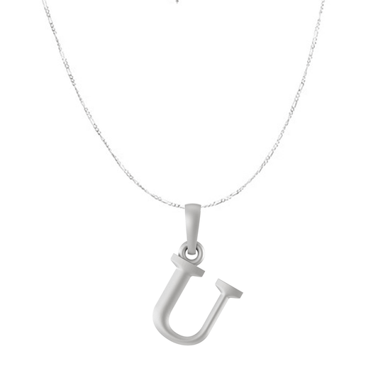 Akshat Sapphire Sterling Silver (92.5% purity) precious Name alphabet chain pendant (Pendnat with Figaro chain) pure silver designer alphabet chain locket Akshat Sapphire