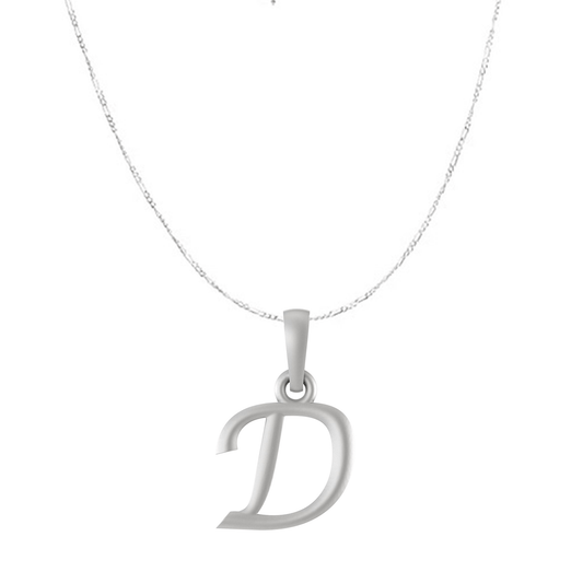 Akshat Sapphire Sterling Silver (92.5% purity) precious Name alphabet chain pendant (Pendnat with Figaro chain) pure silver designer alphabet chain locket Akshat Sapphire