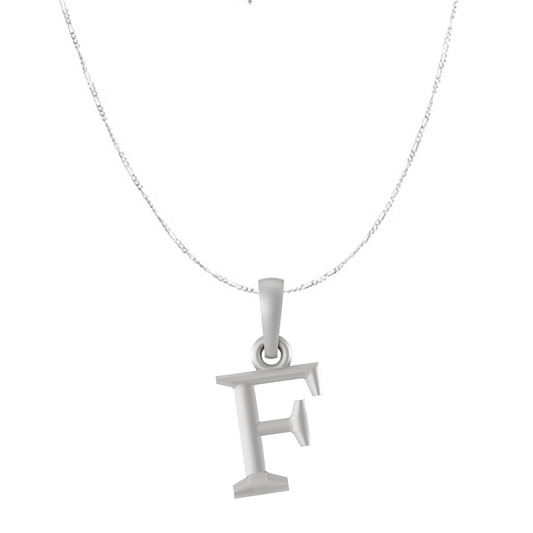 Akshat Sapphire Sterling Silver (92.5% purity) precious Name alphabet chain pendant (Pendnat with Figaro chain) pure silver designer alphabet chain locket Akshat Sapphire