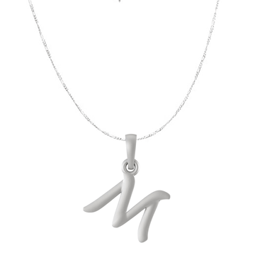 Akshat Sapphire Sterling Silver (92.5% purity) precious Name alphabet chain pendant (Pendnat with Figaro chain) pure silver designer alphabet chain locket Akshat Sapphire