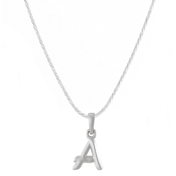 Akshat Sapphire Sterling Silver (92.5% purity) precious Name alphabet chain pendant (Pendnat with rope chain- 22 Inches) pure silver designer alphabet chain locket Akshat Sapphire