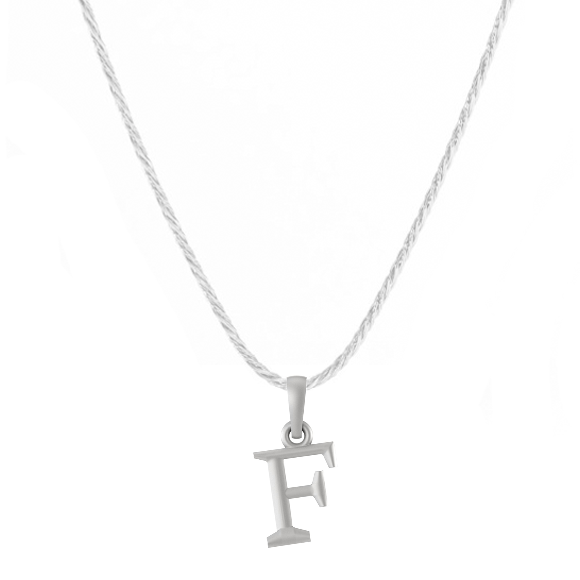 Akshat Sapphire Sterling Silver (92.5% purity) precious Name alphabet chain pendant (Pendnat with rope chain- 22 Inches) pure silver designer alphabet chain locket Akshat Sapphire