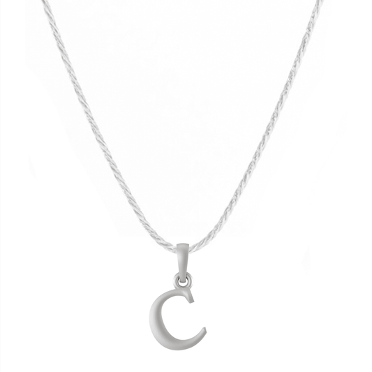 Akshat Sapphire Sterling Silver (92.5% purity) precious Name alphabet chain pendant (Pendnat with rope chain) pure silver designer alphabet chain locket Akshat Sapphire