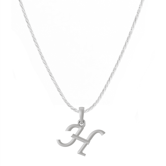 Akshat Sapphire Sterling Silver (92.5% purity) precious Name alphabet chain pendant (Pendnat with rope chain) pure silver designer alphabet chain locket Akshat Sapphire