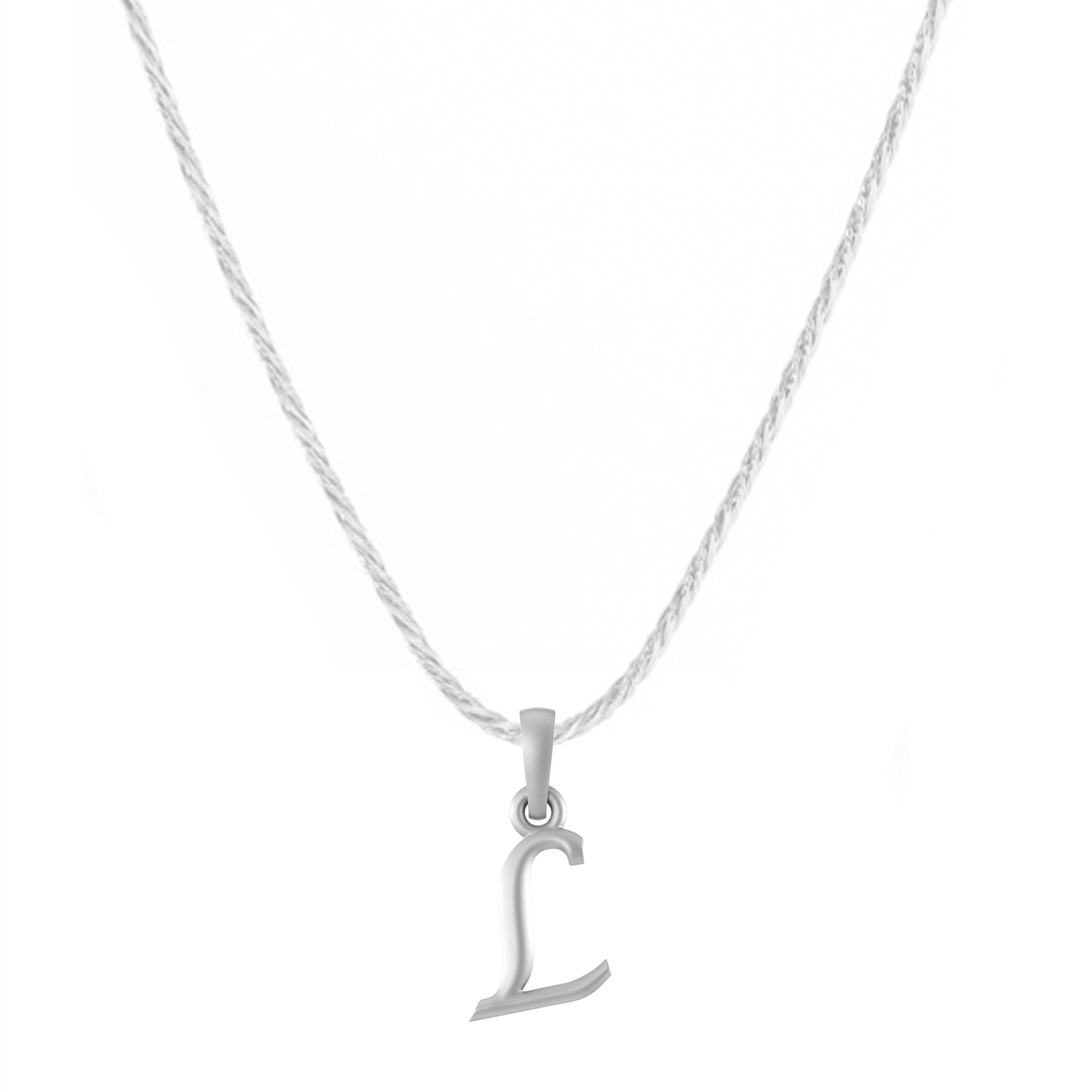 Akshat Sapphire Sterling Silver (92.5% purity) precious Name alphabet chain pendant (Pendnat with rope chain) pure silver designer alphabet chain locket Akshat Sapphire