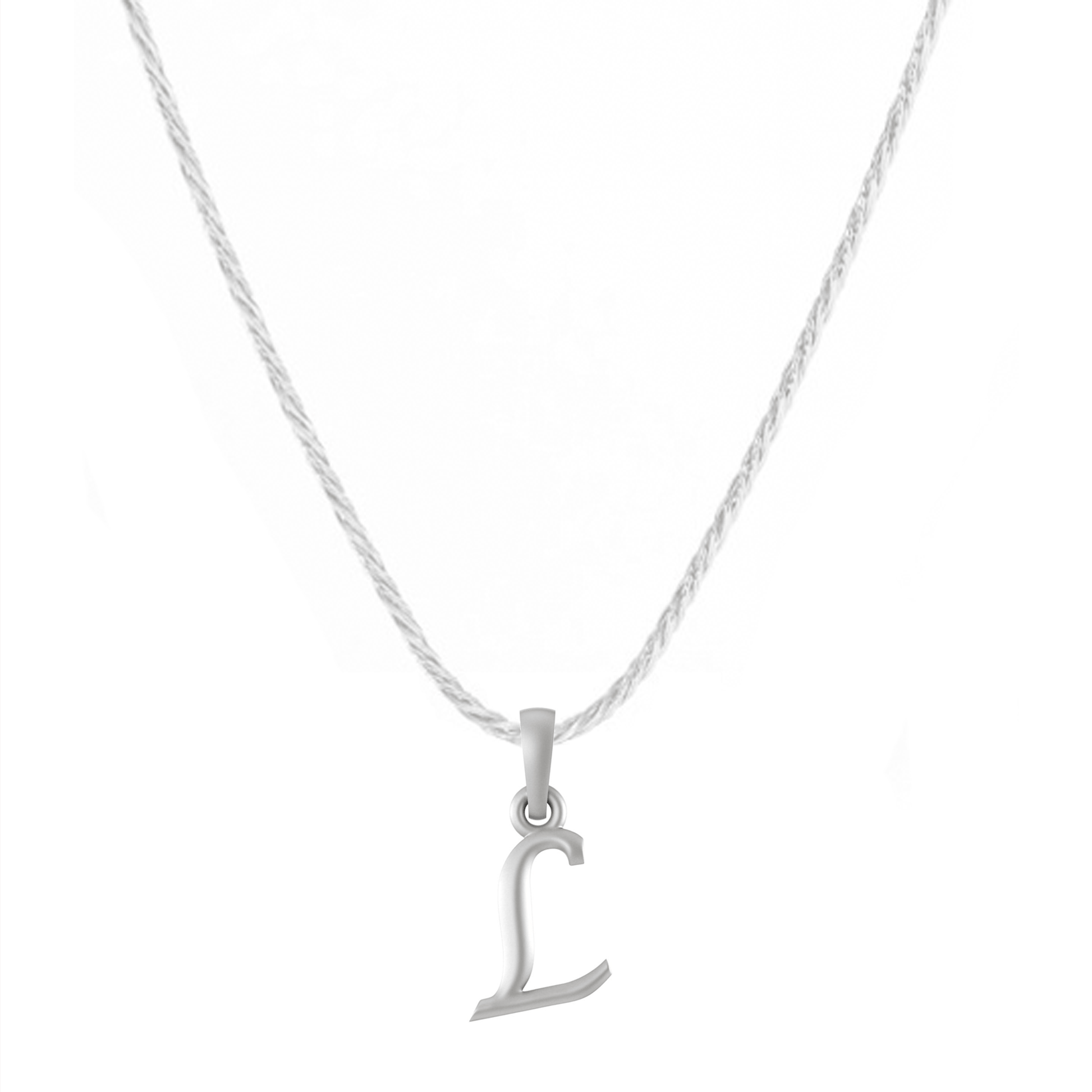 Akshat Sapphire Sterling Silver (92.5% purity) precious Name alphabet chain pendant (Pendnat with rope chain) pure silver designer alphabet chain locket Akshat Sapphire