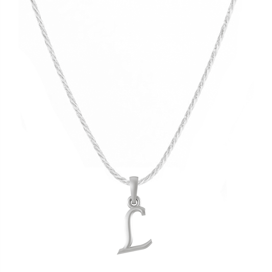 Akshat Sapphire Sterling Silver (92.5% purity) precious Name alphabet chain pendant (Pendnat with rope chain) pure silver designer alphabet chain locket Akshat Sapphire