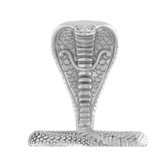 Akshat Sapphire Sterling Silver (92.5% purity) snake idol, Pure Silver shiva snake for worship Akshat Sapphire