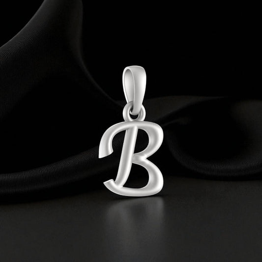 92.5% Pure Sterling Silver Precious Name Alphabet Pendant For Kids And Girls