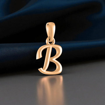 22 CT Gold Plated Silver (92.5% purity) Precious Name Alphabet Pendant by Akshat Sapphire For Kids And Girls