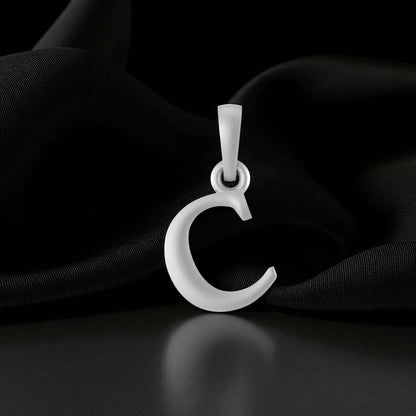 92.5% Pure Sterling Silver Precious Name Alphabet Pendant For Kids And Girls