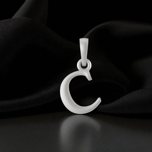 92.5% Pure Sterling Silver Precious Name Alphabet Pendant For Kids And Girls