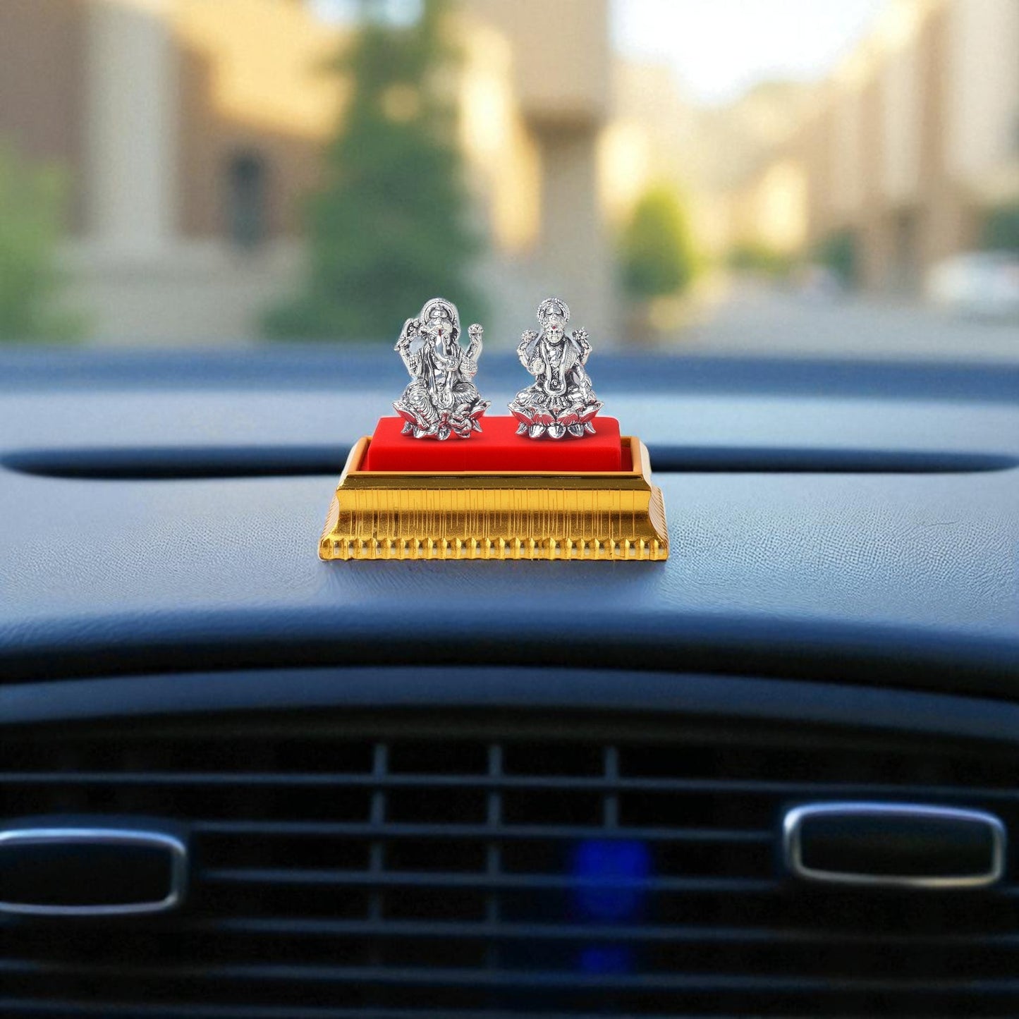 God Ganesh & Goddess Laxmi Idol by Akshat Sapphire 99.9 Pure Silver ID1–ID3