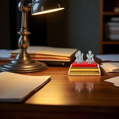 God Ganesh & Goddess Laxmi Idol by Akshat Sapphire 99.9 Pure Silver ID1–ID3