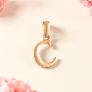 22 CT Gold Plated Silver (92.5% purity) precious and designer Name Alphabet Pendant by Akshat Sapphire For Men and women
